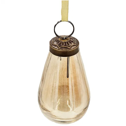 2 X 2 X 3.7 Luster Tear Drop Ornament, Glass Decorative Hanging Christmas Tree Ornaments For Holiday Party Decorations - view 8