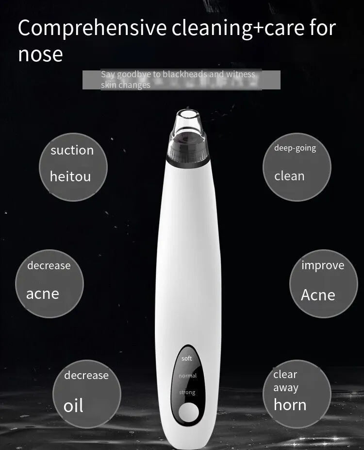 Electric Blackhead Remover Cleaner Face Diamond Pore Vacuum Suction White Heads - view 6