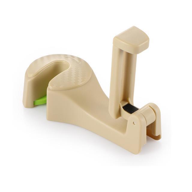 Car Headrest Hook with Phone Holder Seat Back Hanger for Bag Handbag Purse Grocery Cloth - view 6