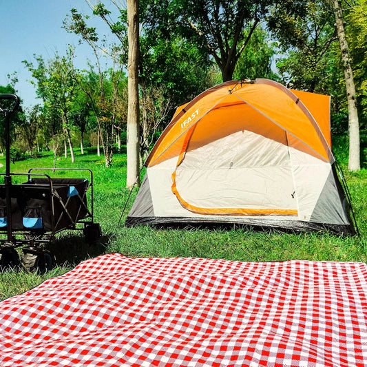 2/6 Family Camping Tents, Outdoor Double Layers Waterproof Windproof with Top Roof Rainproof and Large Mesh Windows - view 2