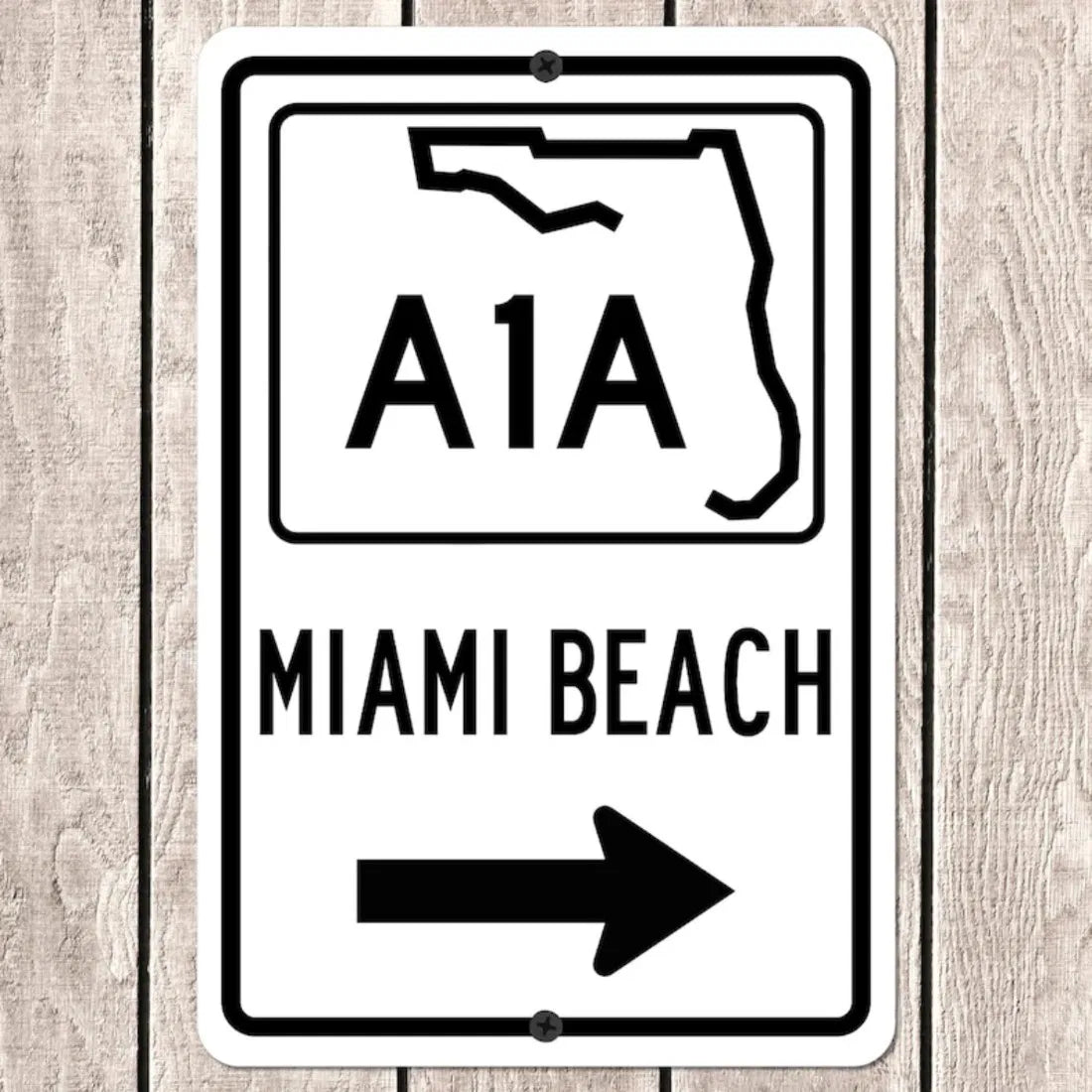 Miami Beach Florida Highway Sign Metal Wall Decor Souvenir Art - view 4