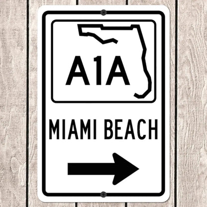 Miami Beach Florida Highway Sign Metal Wall Decor Souvenir Art - view 4