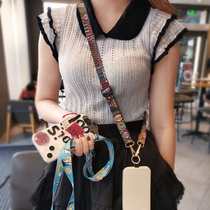 Women's Long Cross-body Retro Totem Pattern Mobile Phone Lanyard - view 3