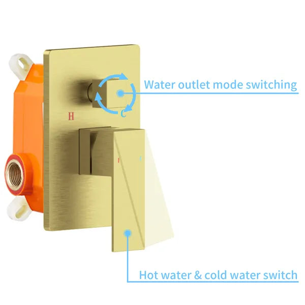 Shower System Shower Faucet Combo Set Wall Mounted with 10" Rainfall Shower Head and handheld shower faucet - view 4