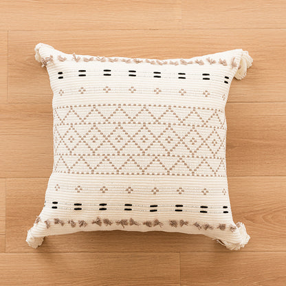 Simple Sofa With Tassel Cushion And Throw Pillow Covers - view 6