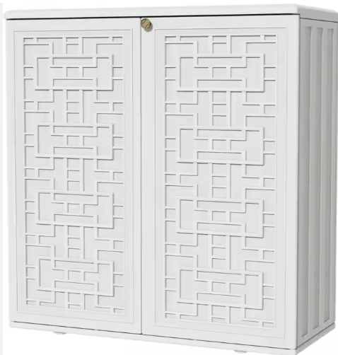 10 Cubic Feet Modern Simple Plastic Outdoor Patio School Living Room Storage Cabinet With 1 Panel