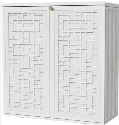 10 Cubic Feet Modern Simple Plastic Outdoor Patio School Living Room Storage Cabinet With 1 Panel