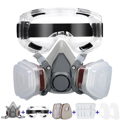 Gesicht Maske Atemschutz Mit Brillen Für Industrie Streichen Spritzen Schweißen - view 2