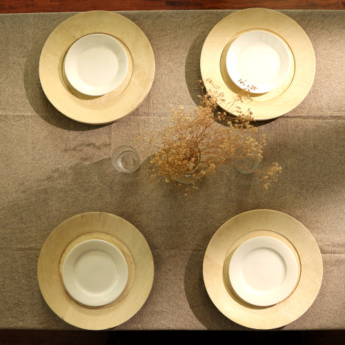 Handcrafted Wood Charger Plate Wooden Dinning Placemat Artisan Wood Tableware - view 6