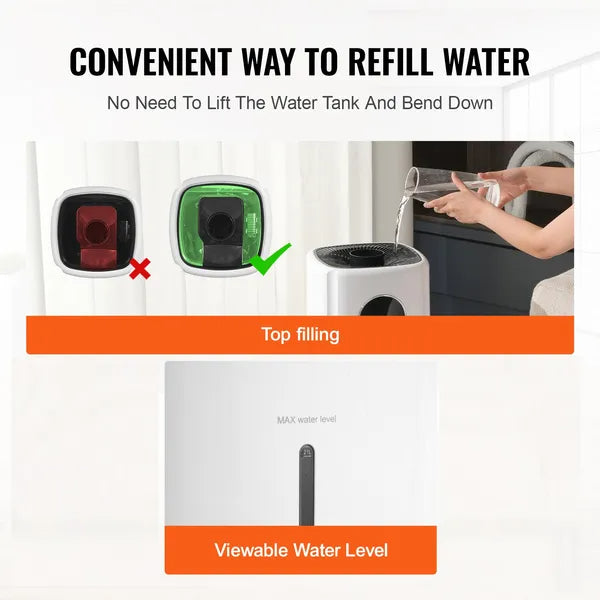 VEVOR Commercial Humidifier, 5.5 Gal 21L 40.6 Oz H Cool Mist Output - view 3