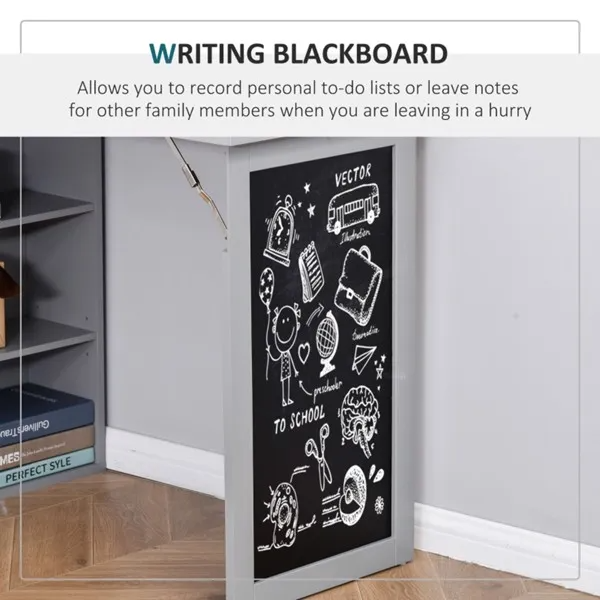 Wall Mount Desk Cabinet-Grey - view 7