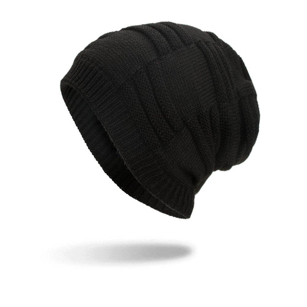 Fleece Three Stripes Knitted Beanie Hat - view 2