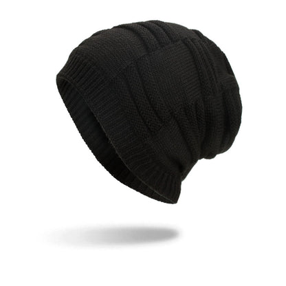 Fleece Three Stripes Knitted Beanie Hat - view 2