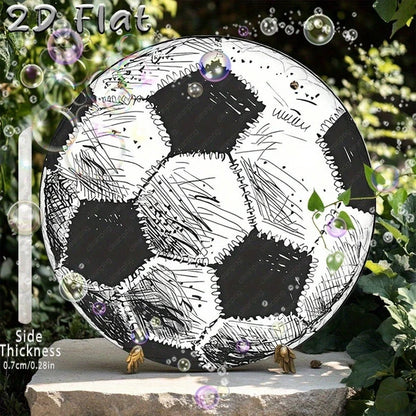 Bohemian Football Metal Sign, Bohemian Football Metal Sign, Metal Sign, Minimalist Soccer Stepping Stone Wall Hanging - view 4