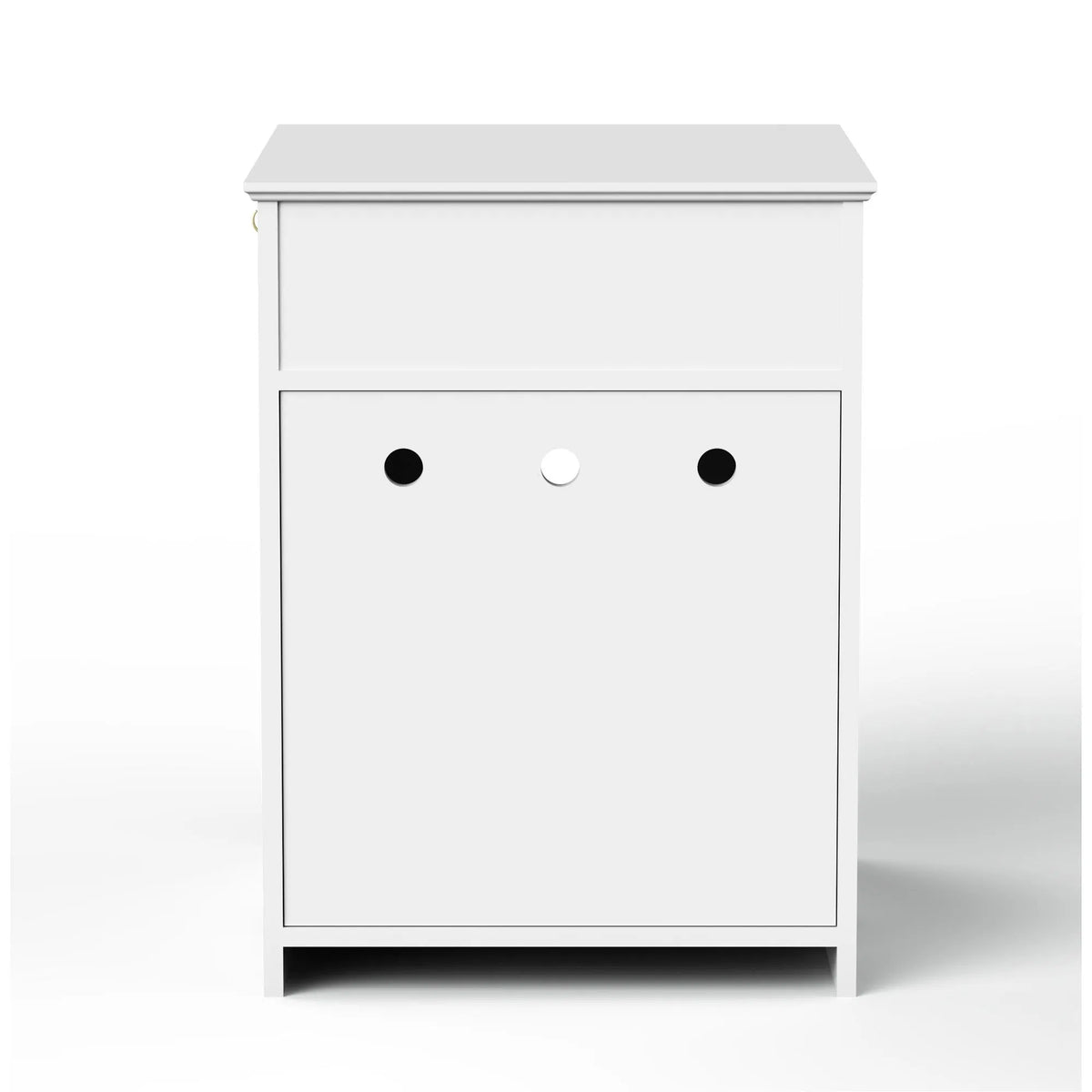 Wooden Pet House Cat Litter Box Enclosure with Drawer, Side Table, Indoor Pet Crate, Cat Home Nightstand (White) - view 9