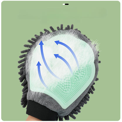 Pet Bathing Brush 2-in-1 Grooming Glove Elegant Dog Grooming Tool For Brushing, Massaging - view 9