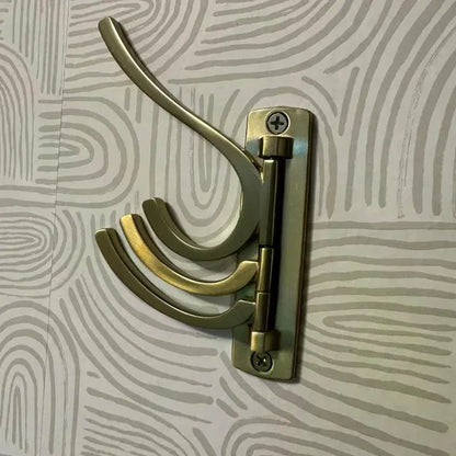 Modern Octopus Multi Swivel Hook Gold: Swinging Wall Towel Hook, Gold Plated, Cast Aluminum, 15lb Capacity - view 3