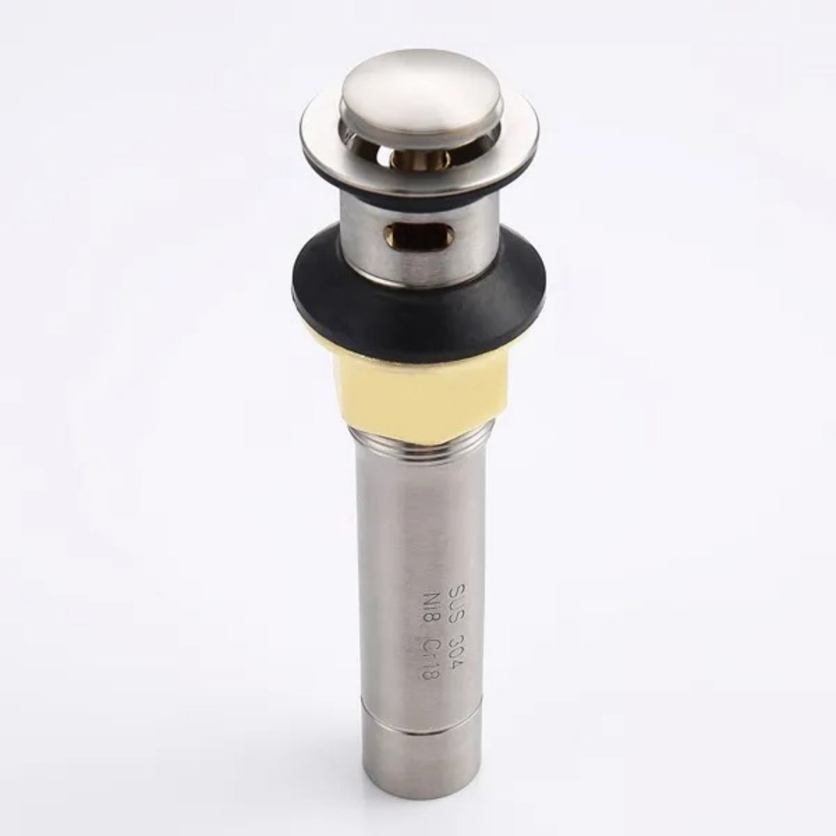 Pop-Up Drain Stainless Steel With Overflow Anti-Clogging For Vessel Sink Lavatory Vanity Sink Drain With Strainer