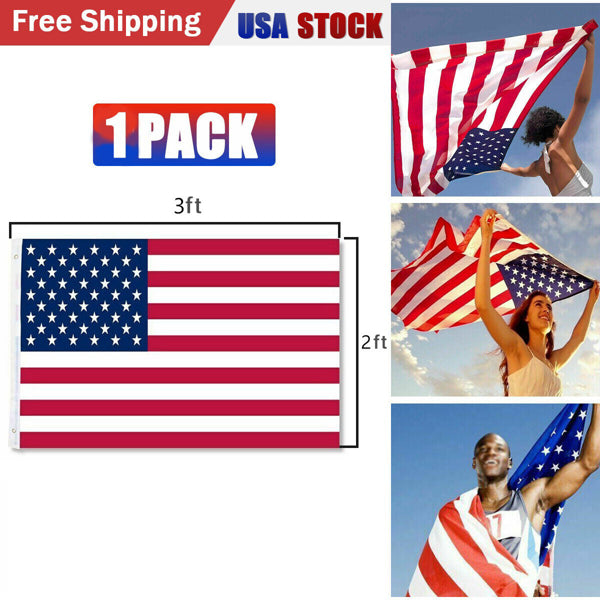 1pcs 2X3FT 60 x 90cm American Flag USA Flag Printed Nylon Flag National Flag W/Brass Grommets Courtyard Decoration - view 5
