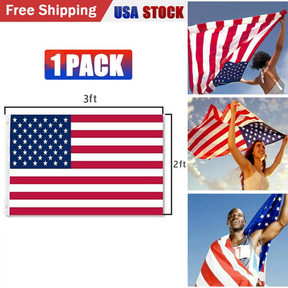 1pcs 2X3FT 60 x 90cm American Flag USA Flag Printed Nylon Flag National Flag W/Brass Grommets Courtyard Decoration - view 5