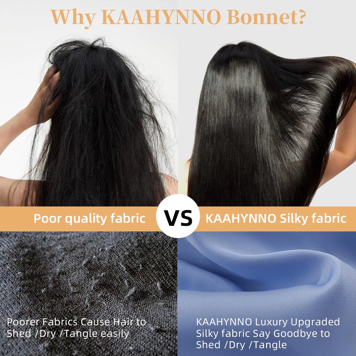 Silk Bonnet For Sleeping Women, Satin Hair Bonnet For Sleeping For Wavy Curly Natural Hair Women Men - Blue - view 3