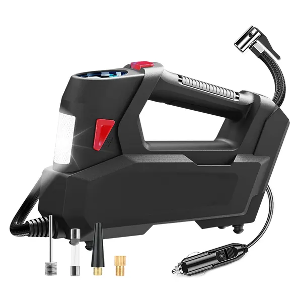 Portable Tire Inflator 120 PSI Maximum 90W Powered Tire With Digital Display LED Light - view 2