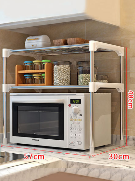 Microwave Shelf Rack Kitchen Shelf Spice Organizer Kitchen Storage Rack Bathroom Organizer Shelf Book Shoes Shelve - view 5