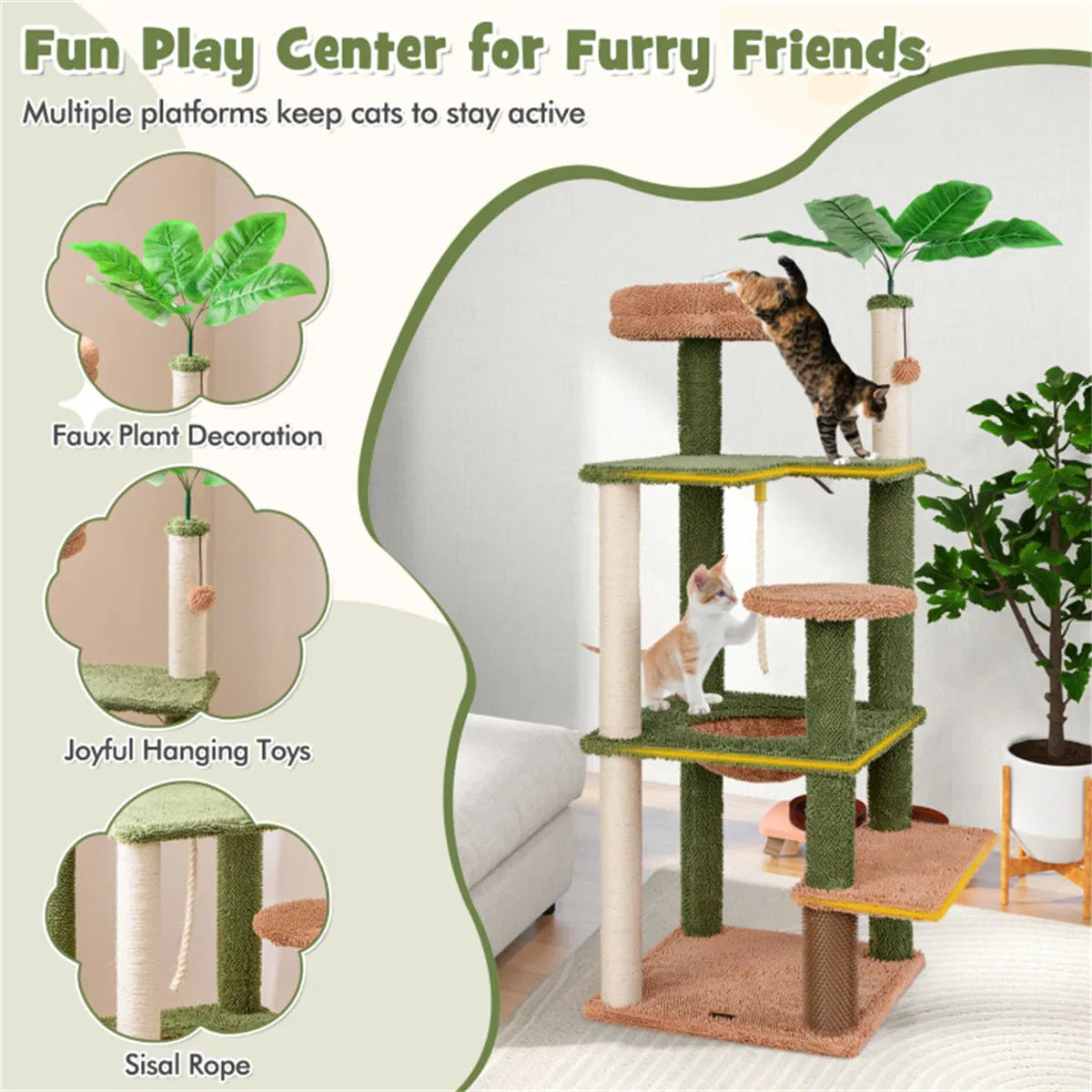 Multilevel Cat Tree, Cat Apartment - view 10