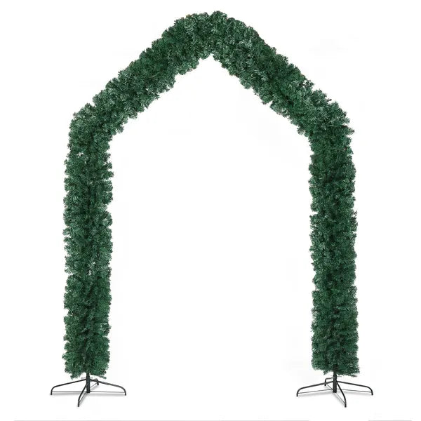 240X40X260cm 1650 Branches PVC Christmas Arch Holiday Arch Decoration Green