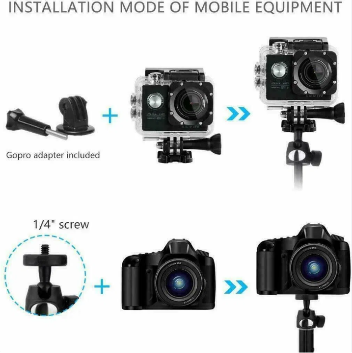 Selfie Stick Tripod 40 Bluetooth Remote Portable For IPhone And Android Phones - view 3