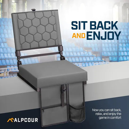 Alpcour Folding Reclining Stadium Seat With Back Support For Bleachers - view 5