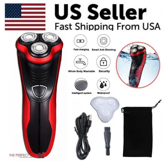Men's Razor Rotary Waterproof Electric Shaver Pop-Up Trimmer Wet Dry Cordless - view 6