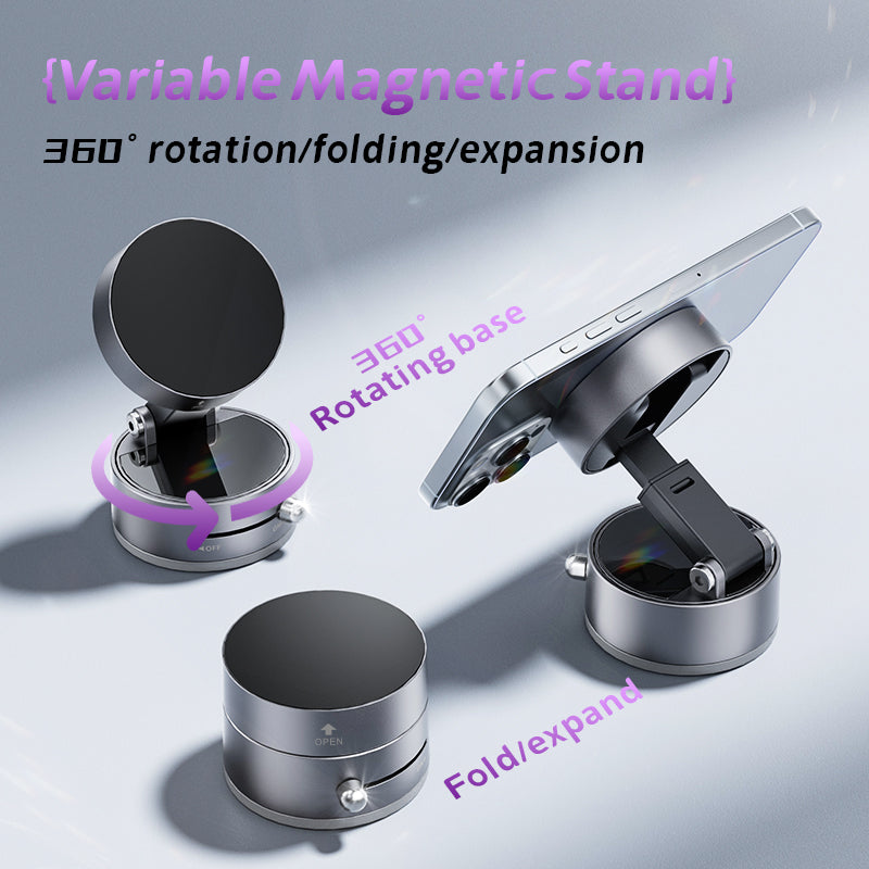 360° Magnetic Phone Mount-Foldable, Anti-Slip, SuperStrong For Car, Desk & Travel Car Phone Mount Car Interiorset - view 2