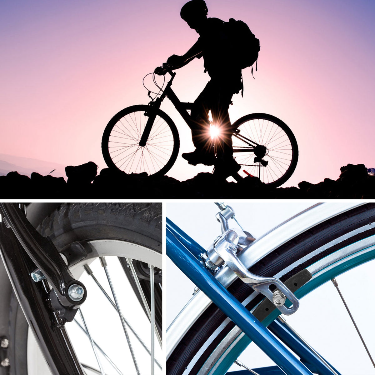 5 Pairs V Bike Brake Pads Road Mountain Bicycle V-Brake Blocks Set 70mm Non-Slip V Bicycle Stop Caliper With Hex Nuts - view 7