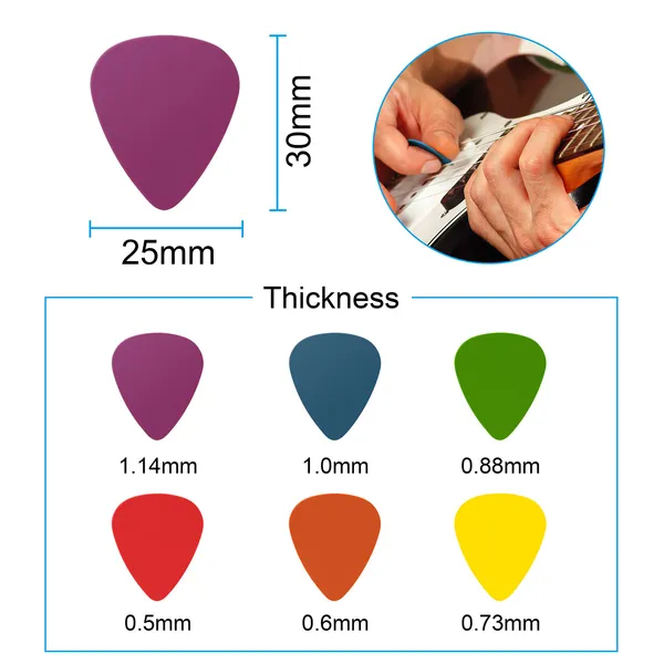 Standard Acoustic Electric Plectrums Guitar Picks 12-Pack - view 4