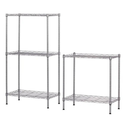 Changeable Assembly Floor Standing Carbon Steel Storage Rack Silver RT - view 5