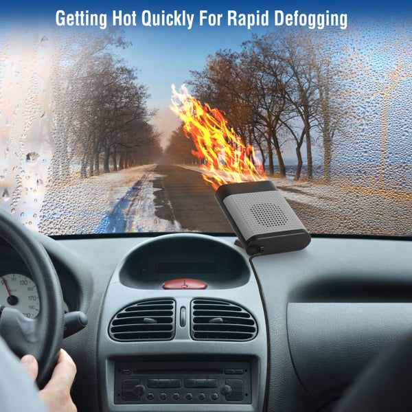 24V Car Truck Heater -200W Fast Heating & Fan Mode, 360° Adjustable - view 2