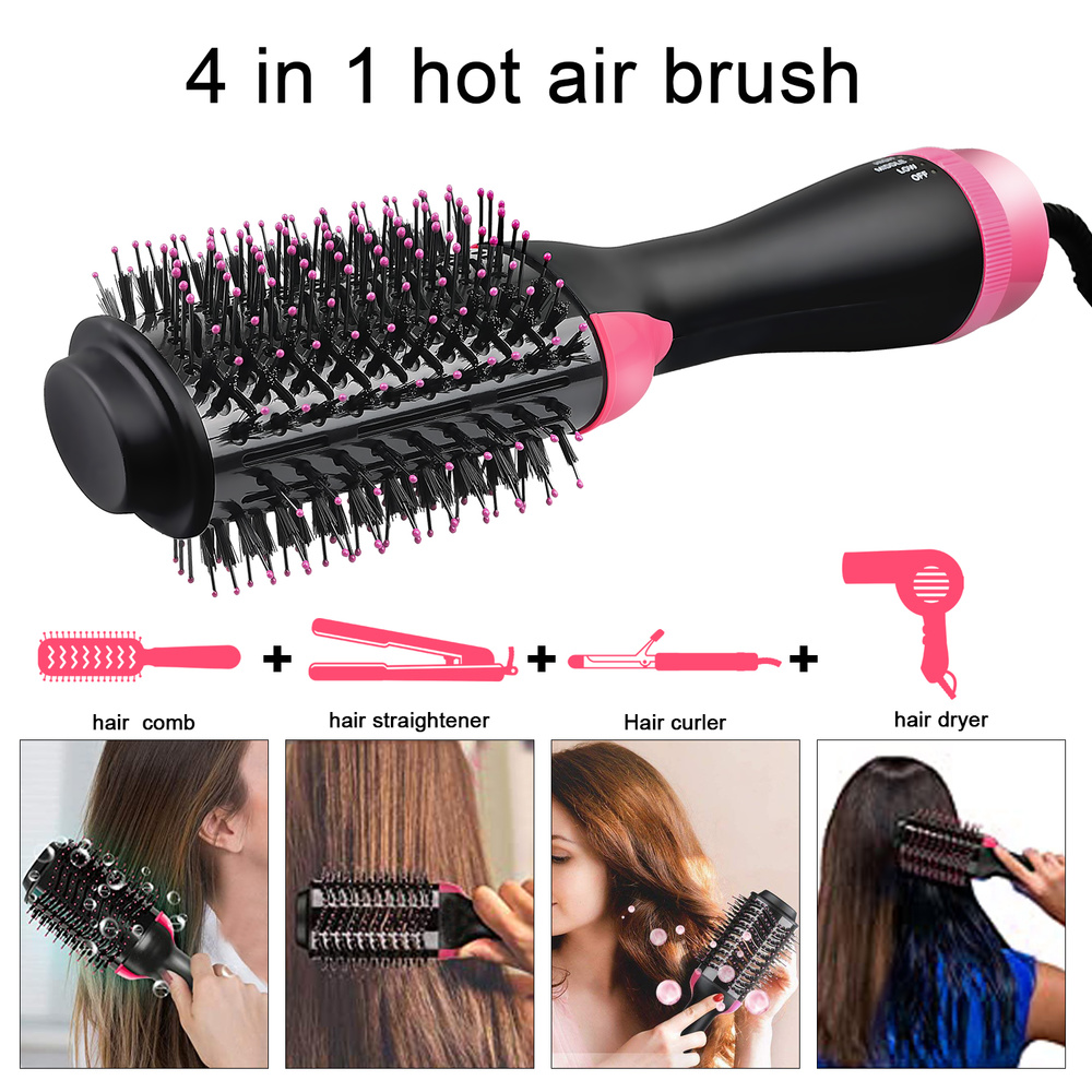 Multifunctional Hair Dryer Hot Air Brush Style Women Hair Straightener Curler One Step Electric Blow Dryer Brush - view 5