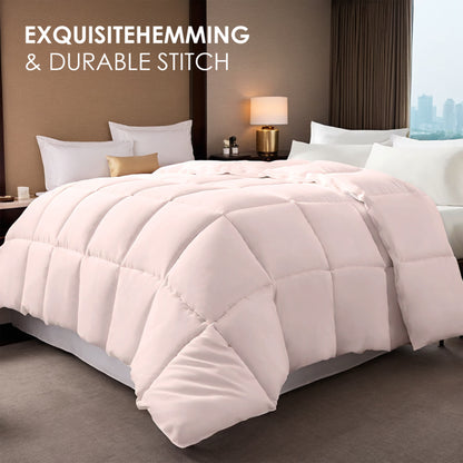 Pink Oversized Plump Thick Duvet - Enhanced Warmth With Skin-friendly Comfort. Perfect For Cozy Bedrooms And Luxury - view 2