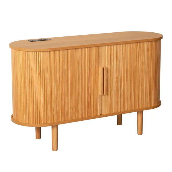 Fralimk Sideboard Buffet Cabinet With Storage, Modern Fluted Storage Cabinet For Dining Room - view 3