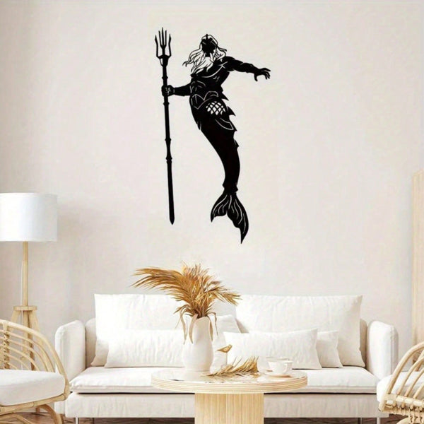 Exquisite Merman Mermaid King Queen Metal Wall Art Set Mythical Ocean Decor Handcrafted Unique Gift - view 5