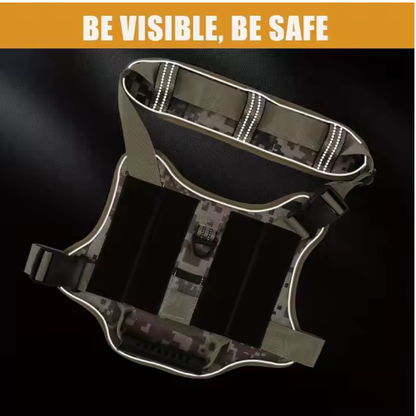 USLOCAL Tactical Service Dog Harness With Control Handle No Pulling Adjustable Reflective Pet Vest Harness Easy Walking - view 6