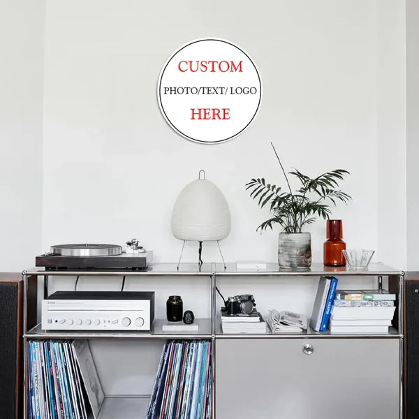Personalized Metal Decorative Sign - Custom Decorative Tin Sign With Logo Images And Text - Floor Sign For Houses - view 6