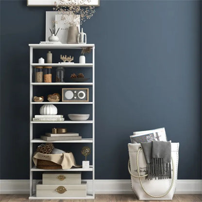 7-Tier Double-Row Shoe Rack With Adjustable Shelves, Anti-Tipping Narrow Storage Rack For Entryway Closet-White - view 3