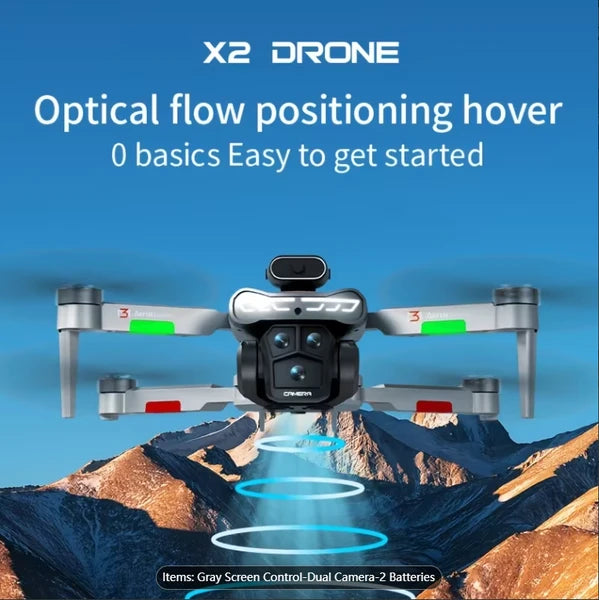 Smart Flight Aerial Photography X2 Drone | Dual Cameras, Brushless Motors, Stable Optical Flow Hovering - view 4