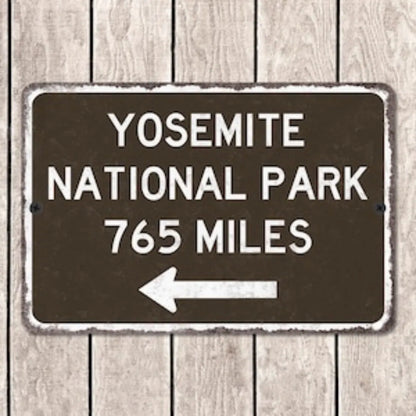 Yosemite National Park Customized Distance Sign Personalized Souvenir Metal Vintage Road Sign Replica Wall Decor - view 5