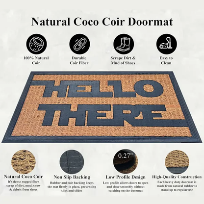 Hello There Funny Coir Doormat Hello There Welcome Front Porch Decor Doormat For The Entrance Way Outdoor - view 2