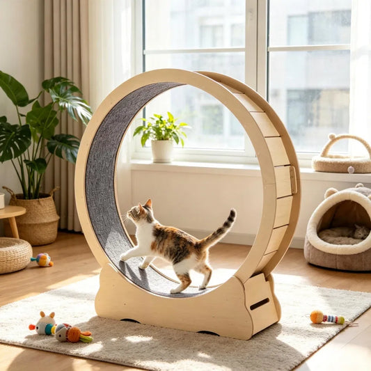 Wooden Cat Exercise Wheel - view 2