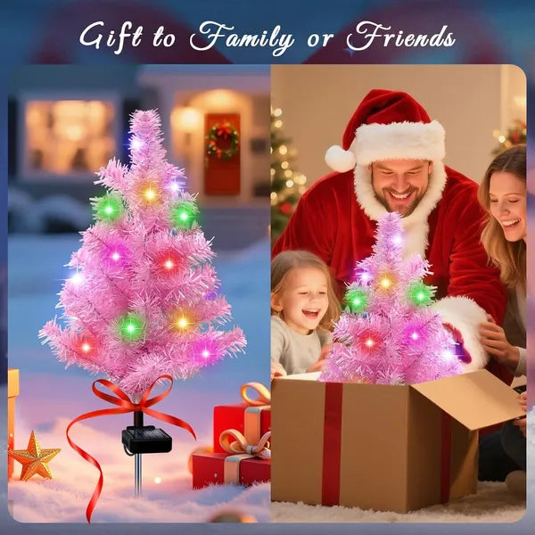 Solar Christmas Tree Outdoor Decor, Waterproof Solar Xmas Decorations Garden Stake Lights - view 5
