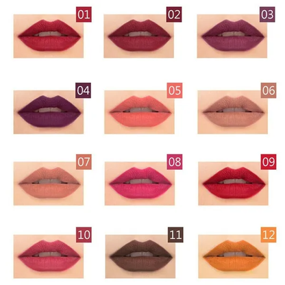 12Pcs Women Waterproof Lipstick Long Lasting Matte Lip Liner Pencil Lip Pen Set - view 6